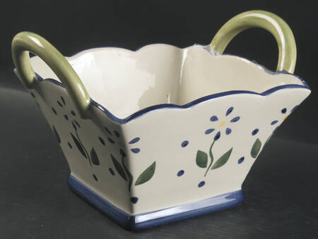 Cloverhill Floral Sculpted Basket