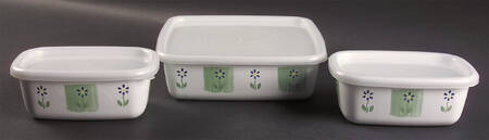 Cloverhill Floral 6 Piece Metal Bake & Save Set