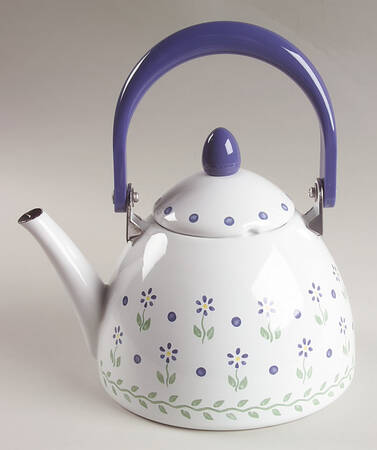 Cloverhill Floral Metal Kettle & Lid