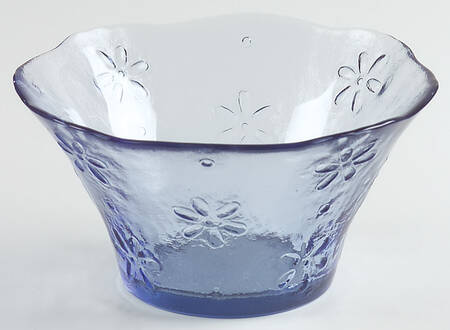 Cloverhill Floral Glassware Individual Salad Bowl
