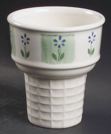 Cloverhill Floral Ice Cream Cone Shaped Dish