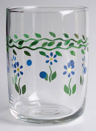 Cloverhill Floral Glassware Double Old Fashioned