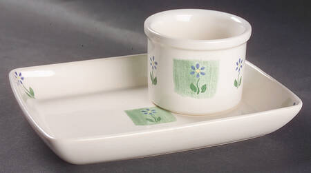 Cloverhill Floral Individual Dipper Set (Bowl and Tray)