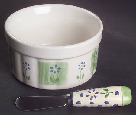 Cloverhill Floral Dip Bowl & Spreader Set