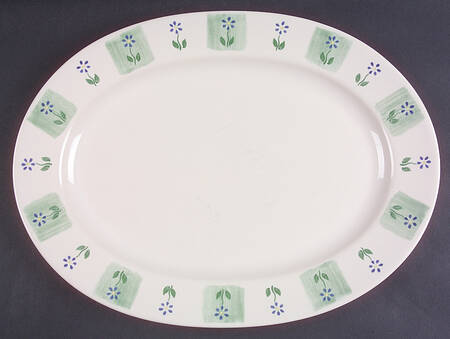 Cloverhill Floral 14" Oval Serving Platter