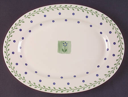 Cloverhill Floral 12" Oval Serving Platter
