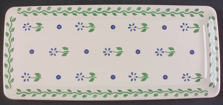 Cloverhill Floral Rectangular Tray 11"
