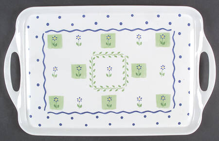 Cloverhill Floral Handled Melamine Tray