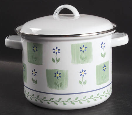 Cloverhill Floral 3.5 Qt Metal Stockpot