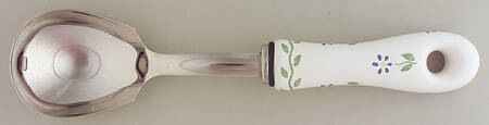 Cloverhill Floral Salad Serving Spoon with Stainless Bowl