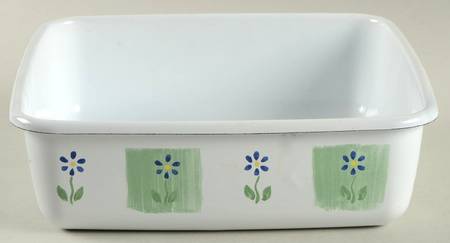 Cloverhill Floral 8" Metal Square Baker
