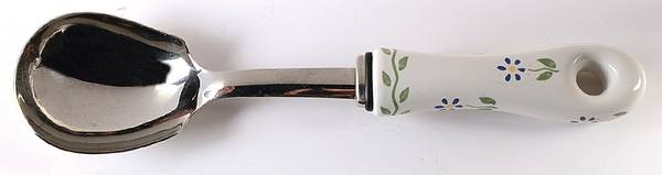 Cloverhill Floral Serving Spoon with Stainless Bowl