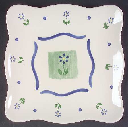 Cloverhill Floral 8" Square Buffet Plate