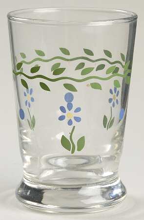 Cloverhill Floral 6 Oz Glassware Juice
