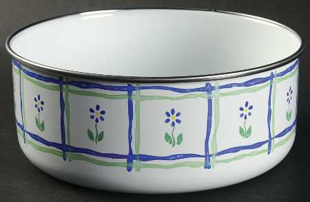 Cloverhill Floral 7 1/4" Metal Bowl