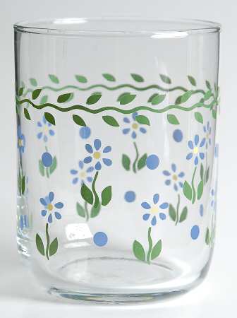 Cloverhill Floral Glassware Double Old Fashioned