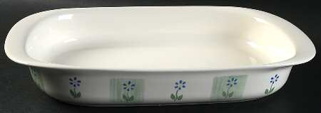 Cloverhill Floral 13"  Rectangular Baker