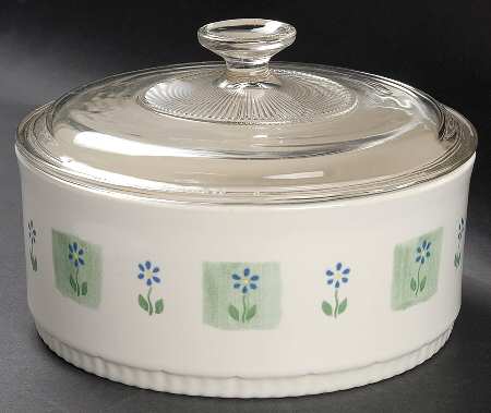 Cloverhill Floral 2.5 Quart Round Covered Baker