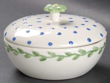 Cloverhill Floral Sculpted Deviled Egg Covered Bowl