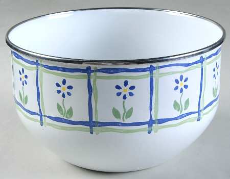 Cloverhill Floral 7 3/4" Metal Bowl