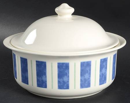 Wyngate Stripe Round Covered Vegetable