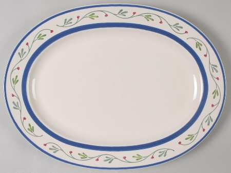 Wyngate Floral 14" Oval Serving Platter