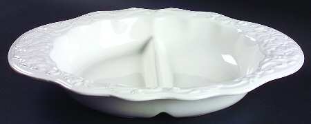 Petals Oval Divided Vegetable Bowl