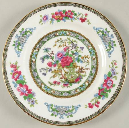 Tree of Kashmir (Gold Trim, Smooth) Salad Plate