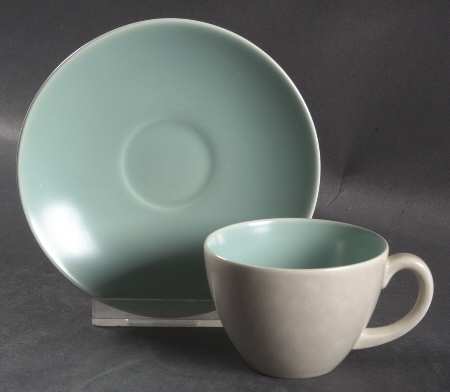 POO1 Flat Demitasse Cup & Saucer Set