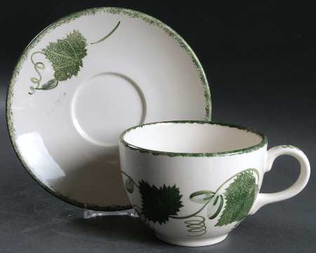 Green Leaf Jumbo Cup & Saucer Set