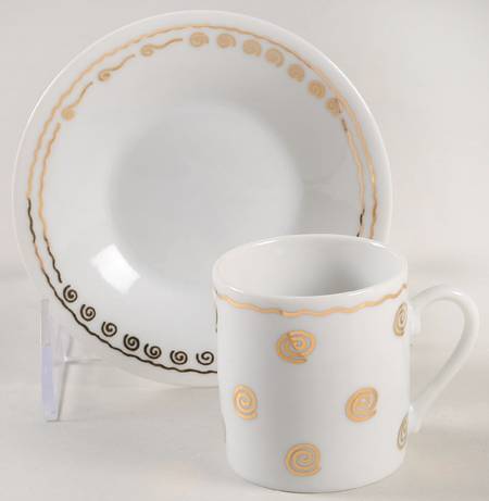 Nile Flat Demitasse Cup & Saucer Set