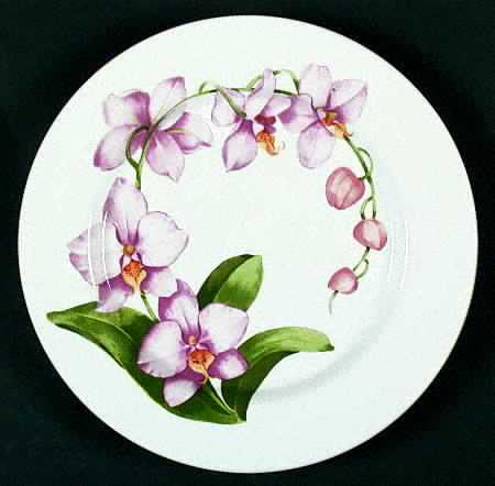 Orchids Salad Plate