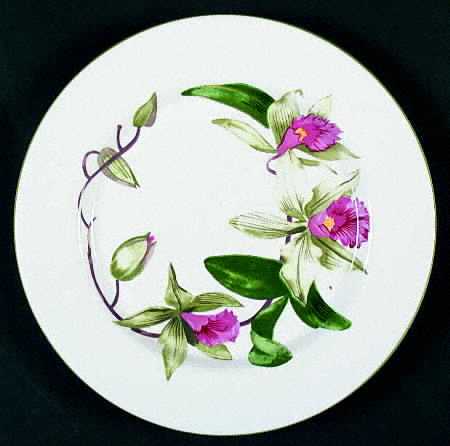Orchids Salad Plate
