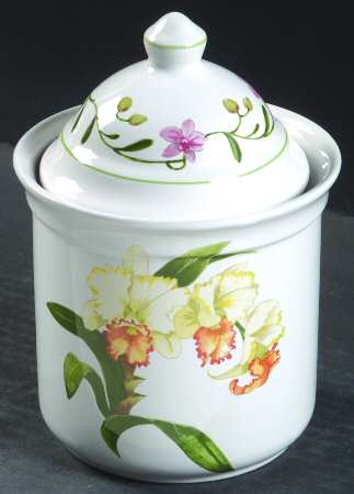 Orchids Small Canister & Lid