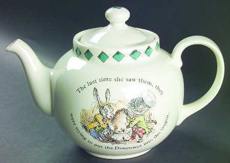 The Mad Hatter's Tea Party Teapot & Lid