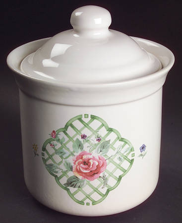 Garden Trellis Small Canister & Lid