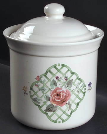 Garden Trellis Large Canister & Lid