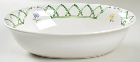 Garden Trellis 10" Oval Vegetable Bowl
