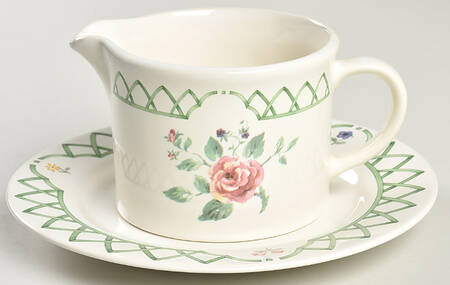 Garden Trellis Gravy Boat & Underplate