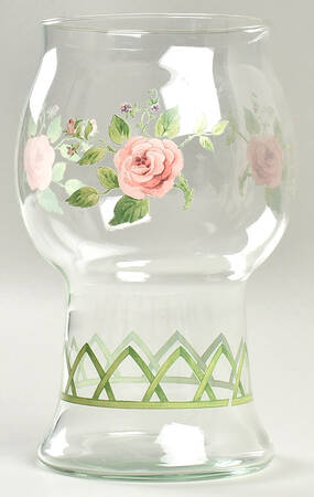 Garden Trellis Glass Pillar Float Candleholder