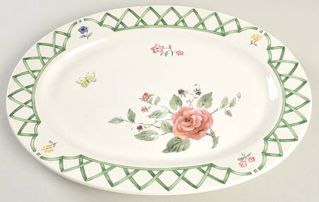 Garden Trellis 14" Oval Serving Platter