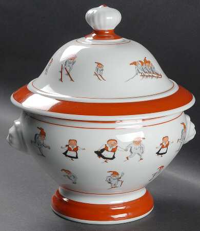 Nisse (Red Trim) Tureen &  Lid