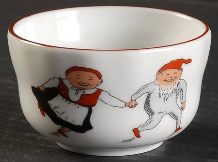 Nisse (Red Trim) Mini Open Sugar Bowl