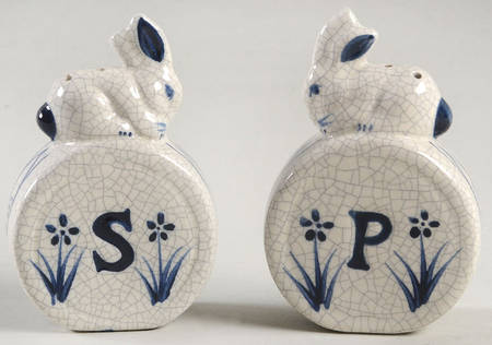 Dedham Rabbit Figural Salt & Pepper Set