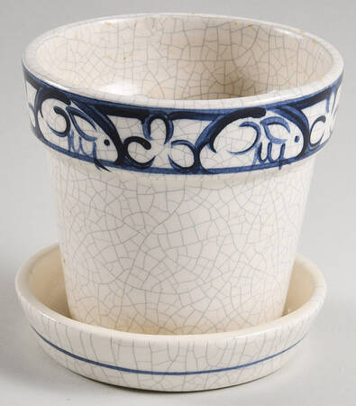 Dedham Rabbit 3" Flower Pot & Underplate