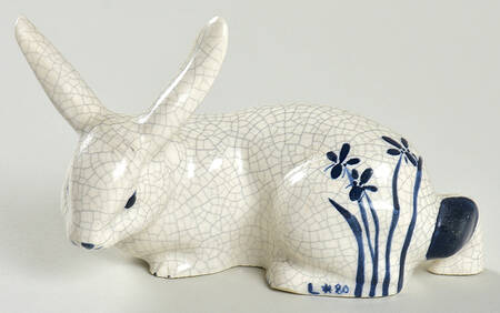 Dedham Rabbit Sniffing Rabbit Figurine