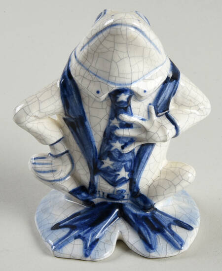 Dedham Rabbit Frog Figurine