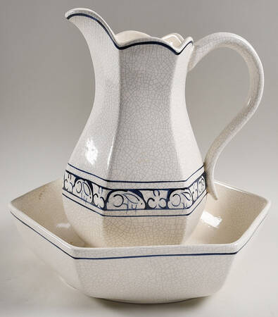 Dedham Rabbit Wash Pitcher & Bowl Set