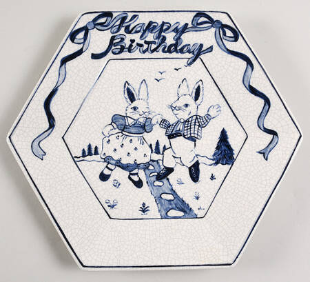 Dedham Rabbit Hexagonal Luncheon Plate