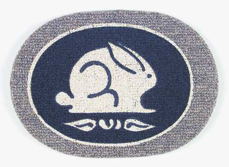 Dedham Rabbit Oval Carpet Trivet